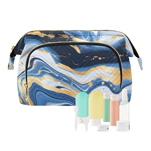 Travel Makeup Bag Cosmetic Bag Wide-open Pouch Toiletry bag Make
