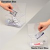 Ailelan Ballot Box, Acrylic Donation Box with Lock, Clear Suggestion