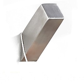 TopHomer 304 Stainless Steel Towel Holder Square Wall Hook Bathrobe Hook Black / Brushed Silver Coat Hook for Kitchen and Bathroom Pack of 2