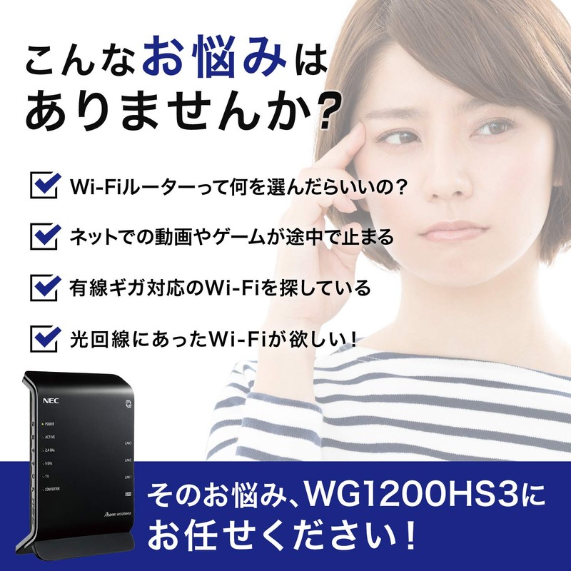NEC Aterm Wi-Fi dual band WG1200HS3 PA-WG1200HS3