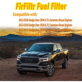FirFiltr 2025 New 6.7L Cummins Fuel Filter Water Separator and Oil Filter Set for 2013-2018 Ram 2500 3500 4500 5500,Replaces# 68197867AA, 68157291AA, 5083285AA