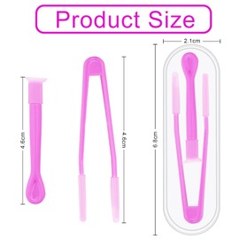 JUNEBRUSHS 10 Pack Colorful Contact Lens Remover and Inserter Tool Case Set,Portable Contact Tweezers with Soft Tip,Contact Applicator for Soft Hard Contact Lense