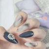 Lunar Frame Handmade Nail Tips - Short Oval / Lunar