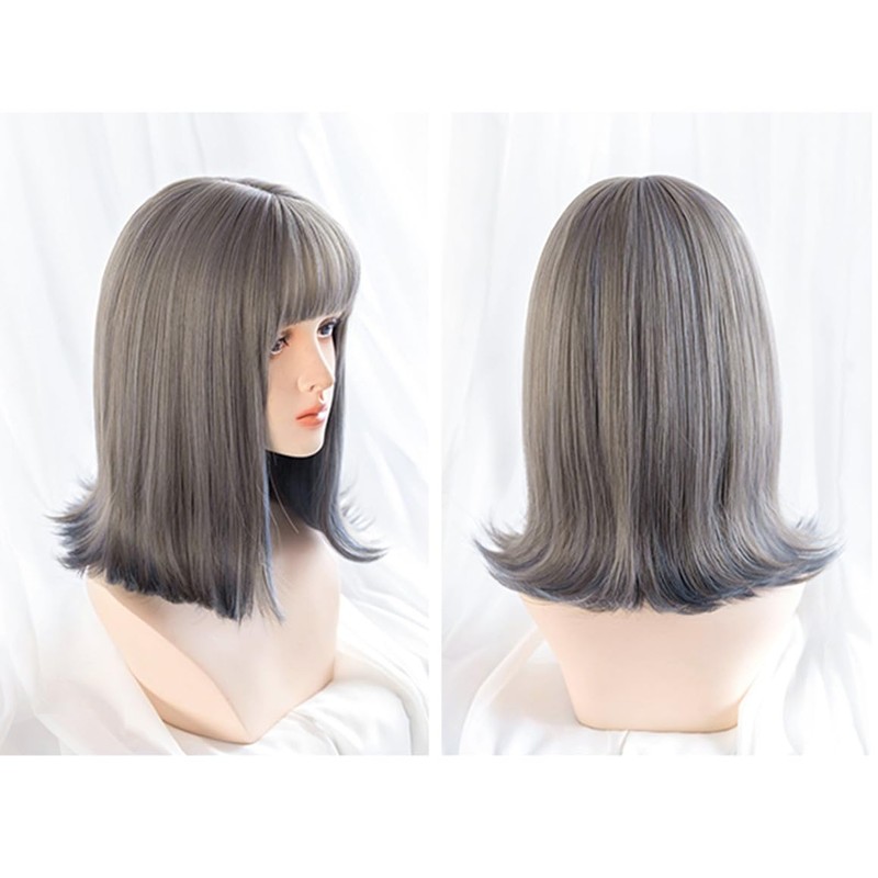 Eileen Gray Blue Wig, Natural Fluffy Feel, Women’s Wig, Straight,