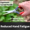 RANSHOU Japanese Garden Shears Long Blade 7.9" for Plants -