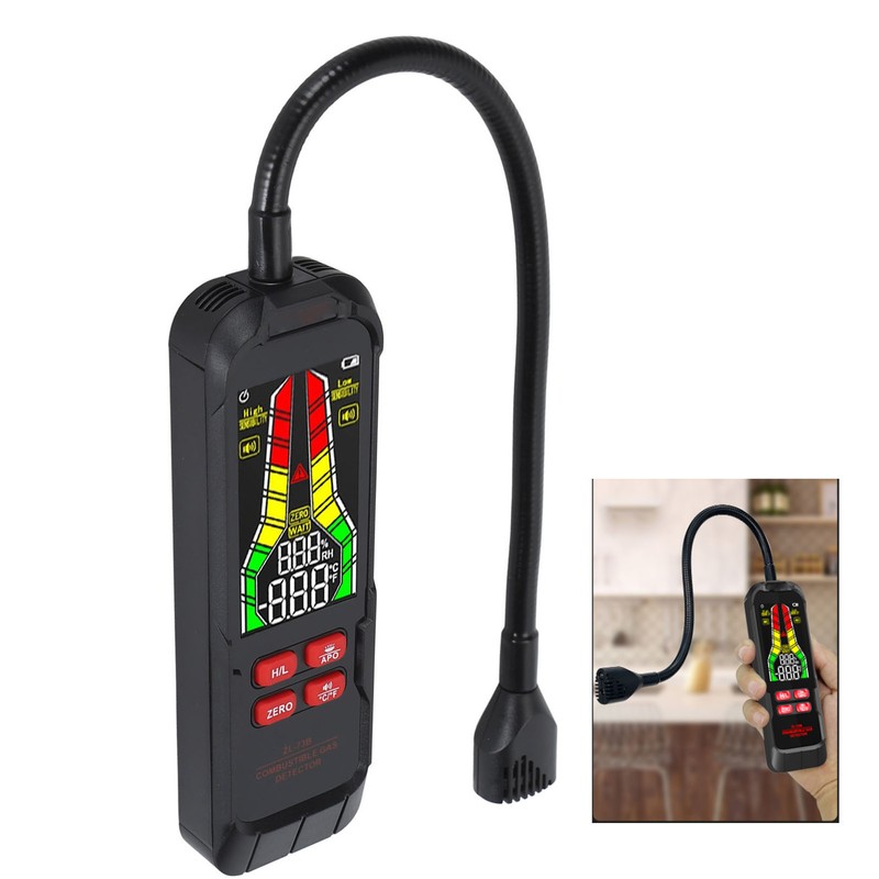 Gas Monitor Meter High Accuracy Multifunctional ABS Portable Gas Leak