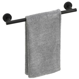 Matte Black Towel Bar, 14 Inch Towel Racks for Bathroom Wall Mounted,Thicken SUS304 Stainless Steel Bathroom Towel Rack Modern Home Decor, Total Length 16.4 Inch
