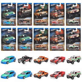 Hot Wheels 987J-GDG44 Themed Automotive Assortment - Speed Graphics 10 Pack Sold in Box Vehicle Toy Minicar 3 Years Old and Up Multi