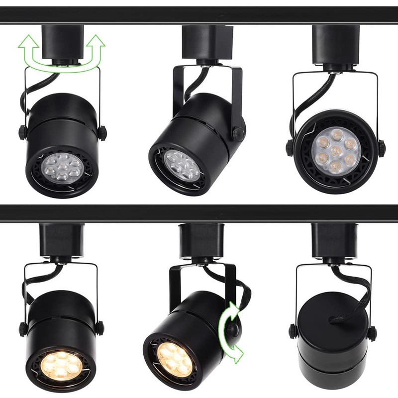 INTWELL 12 Pack LED Track Light Heads,7W H Type Track