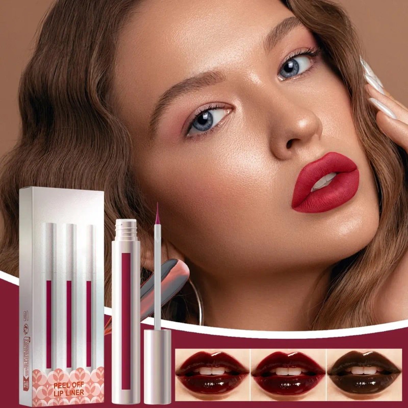 Tinte Labial Despegable 3 Piezas De Maquillaje Labial De Lar
