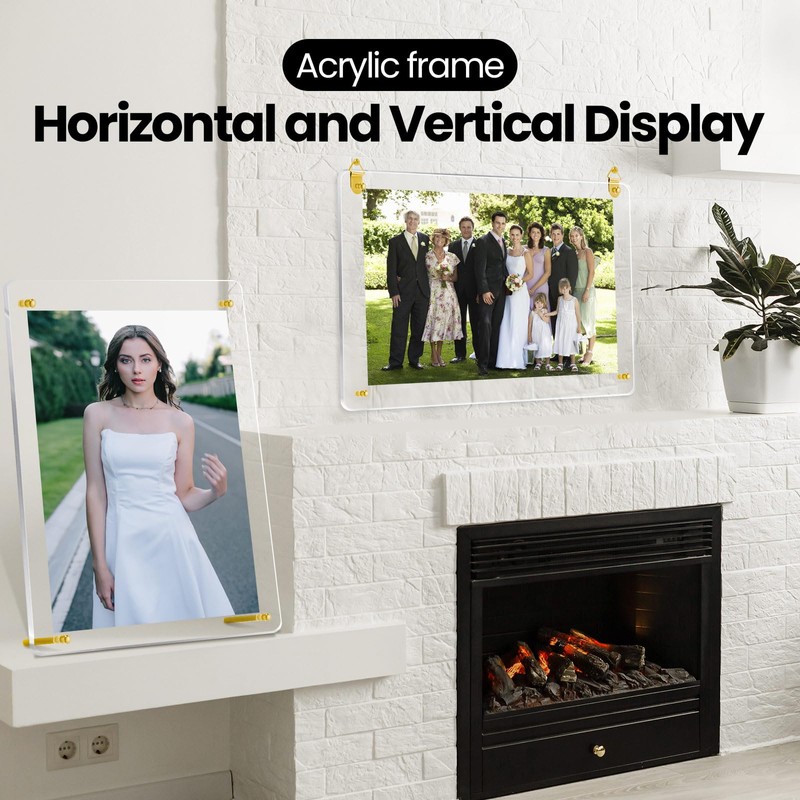 Thyle 8 Pcs Acrylic Photo Frame 8.5 x 11'' Clear