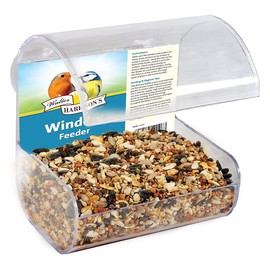Walter Harrisons Wild Bird Window Feeding Station Lightweight Feeder - 14 cm, Clear, 11963