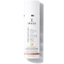 IMAGE Skincare, Prevention+ Daily Perfecting Primer SPF 50, Zinc Oxide Face Priming Sunscreen Lotion, 1 oz