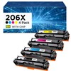 206X High Yield Toner Cartridges (with Chip) Compatible with HP