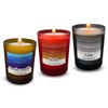 3-Pack Scented Candle Set - Rose, Oak, Smoky Vanilla -