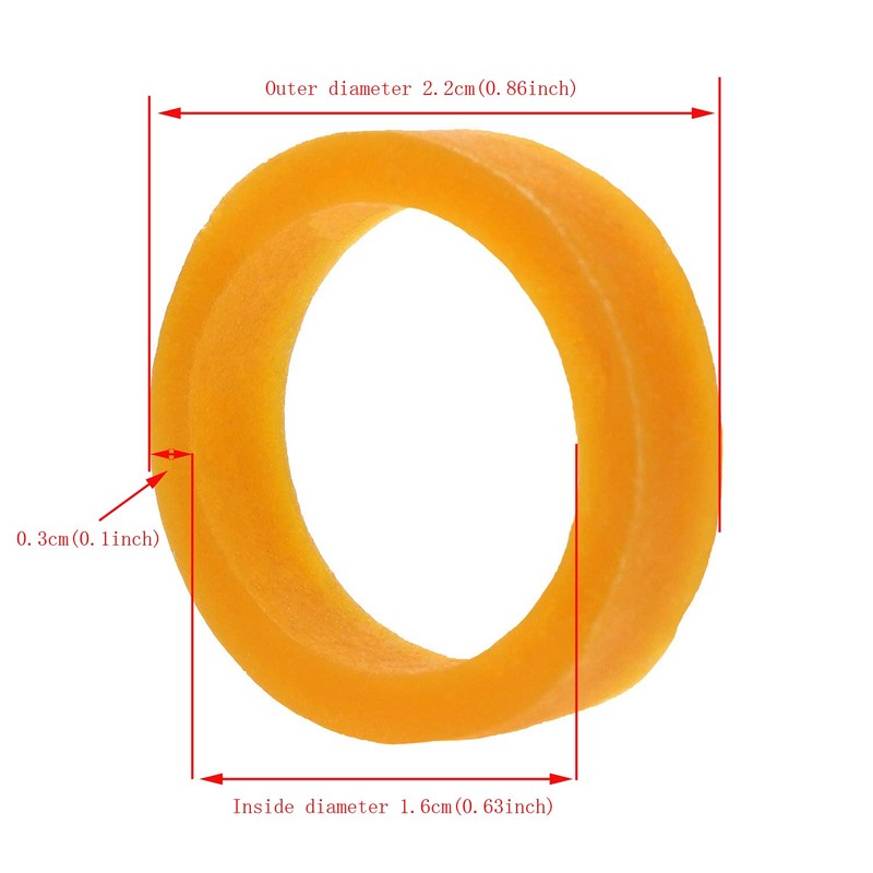ONLYKXY Rubber bands 23mm OD 16mm ID Silicone Cable Ties