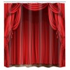 GETTOGET Theatre Shower Curtain, Show Stage Curtains Red Curtains Classic