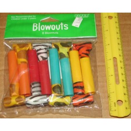 Creative Expressions Wild Animal Blowouts #025948, 8/pk, Animal Print Blowouts, Animal Party Favor