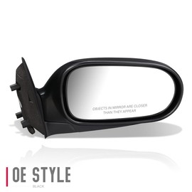 Auto Dynasty NI1321120 Factory Style Passenger Right Side Mirror - Manual Folding | Power Adjust - Compatible with Nissan Altima 1993-1997, Textured Black