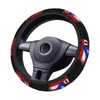 ZJHFSGMY Puerto Rico Flag Steering Wheel Cover, Universal Fit, 15-Inch