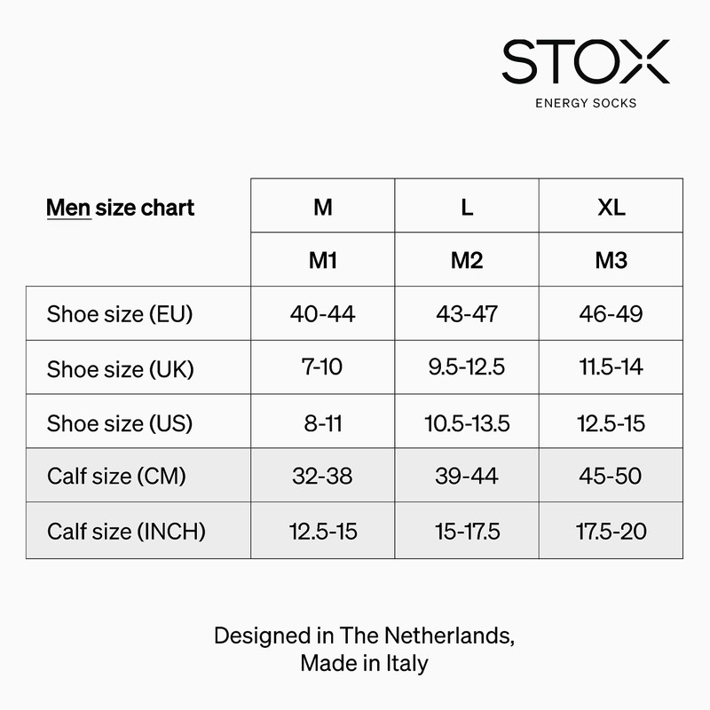 STOX Energy Socks, Men's Running Socks, Compression Class 23-32 mmHg,
