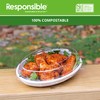 Responsible Products Clear Lids 20 oz Oval Bowls I Burrito
