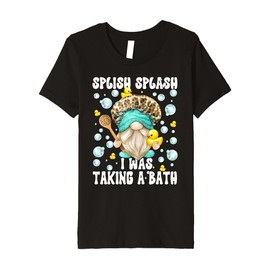 Kids Bubble Bath Duck Bathing Gnome Funny Bathroom Sayings Kids Premium T-Shirt