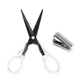 MultiBey Acrylic Gold Scissors and Staple Remover Office Accessories (Black)