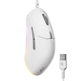 SteelSeries Rival 3 Gen 2 Gaming Mouse — 8500 DPI TrueMove Core Optical Sensor — 60 Million Click Durability — Low Latency — 77g Lightweight — 100% PTFE Feet — RGB — White