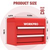 WORKPRO Mini Metal Tool Box with 2 Drawers and Top