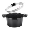 8.5qt Pasta Pot with Strainer Lid, Cast Aluminum Stockpot Multipot,
