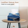 2 Pack Tissue Box Cover Holder, Mushroom World Rectangle Leather
