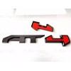 Auto Front Grill Gloss Black Red AT4 OVERLAY Emblem 2023+