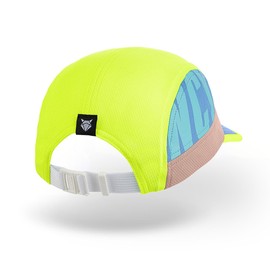 INCYLENCE Running Cap, Lightweight, Breathable Running Hat for Sweaty Training Units, Unisex, Adjustable Size, High Functionality, Quick Drying, Baseball Cap Running Cap, Beige, neon yellow