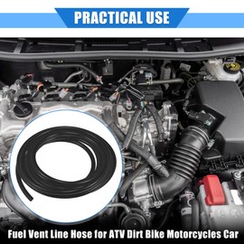 A ABSOPRO Fuel Vent Hose 0.2 x 197 Inch Universal for ATV Polyurethane Black