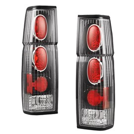 AUTOWIKI Tail Lights LED For Nissan 1986-1994 Hardbody D21 SE / 1986-1989 1994 XE, 1995-1997 Pickup SE XE Lamp Taillights Assembly Driver Passenger Replacement Matte Black
