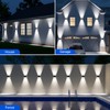 8 Pack Solar Powered Fence Lights Outdoor Up and Down