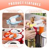 6-Pack Plastic Bottle Cap Opener, 3-in-1 Multi-Purpose Gripper Water Bottle