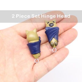 Hinge Head Hanging Bat, Hinge Decorative Topper, Miniature Magnetic Figurine Door Decor, Whimsical Quirky Home Decor, Bat Lover Gift, Cute Bat Decor (2 per Set)