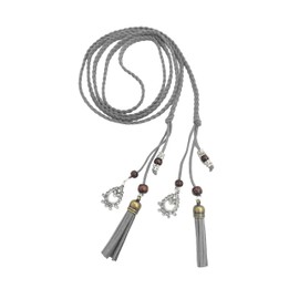Exotic Women Waist Belt/Rope/Chain with Tassel and Beads in 8 Colors (grey)