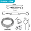 BOUBONI 15M Garden Wire Rope Kit 304 Stainless Steel M5
