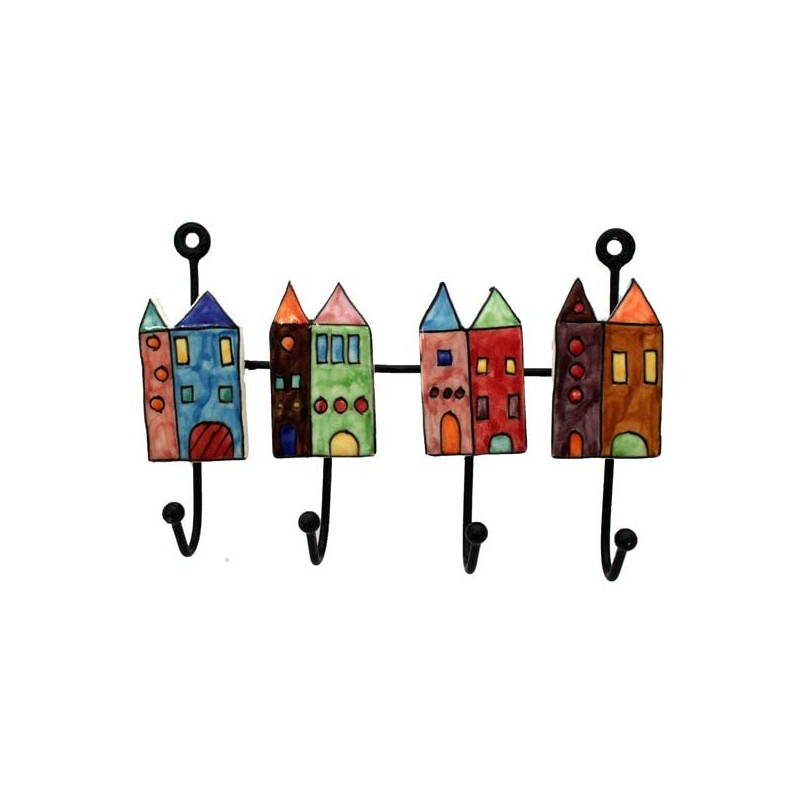 Gall&Zick Wall Hook Colourful Set Ceramic Hand Painted Hand Painted