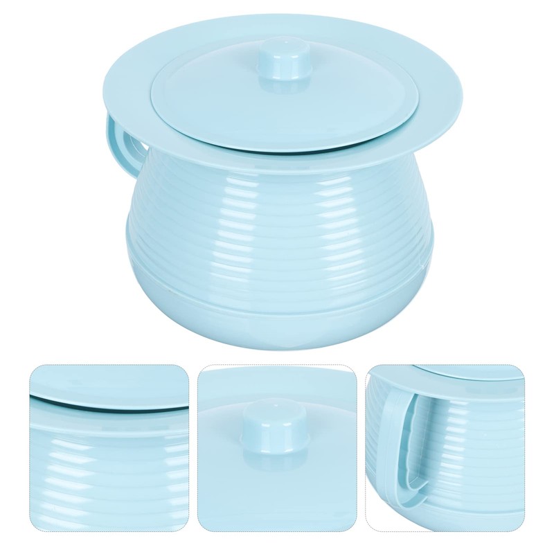 Portable Chamber Pot with Lid Plastic Urine Pots Night Potty