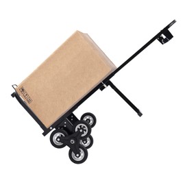 DYNAMI Stair Climbing Cart, Folding Hand Truck Dolly Stair Climber Cart,Steel Frame Heavy Duty Stair Dolly with Adjustable Handle&Binding Rope (Load 460Lbs 6 Wheels)