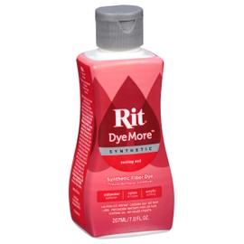 Rit DyeMore Liquid Fabric Dye for Synthetic Fabrics 207ml - 13 Colours (Racing Red)