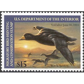 Scott RW69 $15.00 Black Scoters Federal Duck Stamp Mint Very Fine. Never Been Hinged.