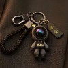 Cute Bear Keychain Car Key Holder Purple Cool Lightning Bear Keychain + Figure-Eight Braid Strap + Black Accent 10ea