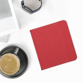 kwmobile Flip Case Compatible with Kobo Kobo Libra Colour / Tolino Vision Colour - Protective Case e-Reader - Case eReader - Red