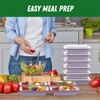 50 Pack (100-Piece) 32 oz Meal Prep Containers Reusable with