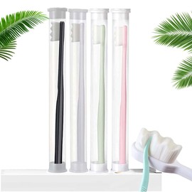 Bopanol 4Pack BREVI Nordic-Inspired Premium Nano Toothbrush, Wave Bristle, Ultra-fine Soft Toothbrush with 20000 Soft Bristles, for Sensitive Gums and Teeth